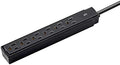 Monoprice 6 Outlet Surge Protector - UL Rated, 201 Joules, 1800-watt capacity, 2-Pack, 2 Feet, Black