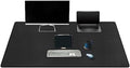 Mydours Extra Large 59" x 24" PU Leather Desk Pad,Gaming Mouse Pad, Black