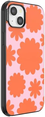 PopSockets iPhone 14 Plus Phone Case with MagSafe- Floating Florals | Magnetic, Wireless Charging, Camera & Drop Protection, Hot Pink, Flower, Floral