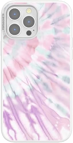 PopSockets iPhone 13 Pro Max Phone Case w/MagSafe- Coastal Dye Purple | Magnetic, Wireless Charging, Camera & Drop Protection, Purple, Aura, Rainbow, Colorful