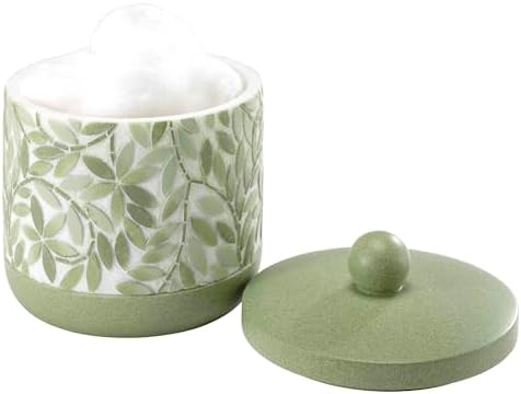 Avanti Linens - Bath Set, 3pc Countertop Accessories, Resin Lotion Pump, Covered Jar & Vanity Tray (Stratford Collection, Green)