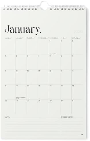 Karto Wall Calendar 2026 11x17 in - New Beige