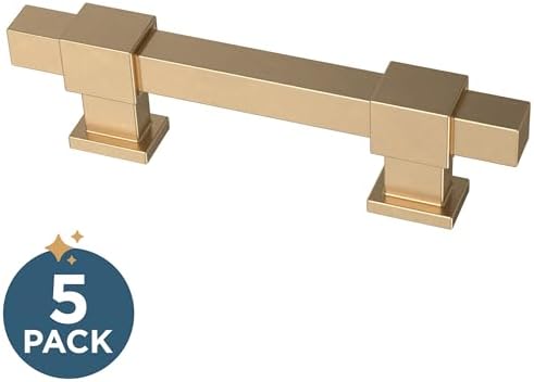 Franklin Brass 5 Pack Champagne Bronze Gold Cabinet Handles Adjustable Drawer Pulls for Kitchen Cabinet Knobs Dressers and Cupboards 1-3/8 to 4 inch (35–102mm) Hole Center | Adjusta-Pull™