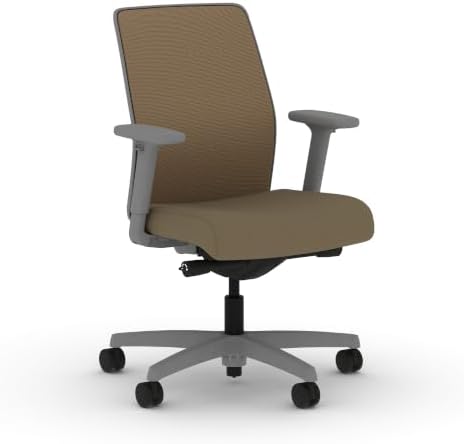 HON Ignition 2.0 Low Back Task Chair, Spectrum Mesh, Advanced Synchro-Tilt Control, Office Chair with Lumbar Support, Height and Width Adjustable Arms, Titanium Frame, Quicksand