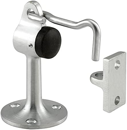 Prime-Line J 4602 4 In. Floor Stop, Solid Brass, Brushed Chrome Finish (Single Pack)