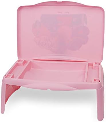 Peppa Pig Kids Lap Desk with Storage - Folding Lid and Collapsible Design - Portable for Travel or use in Bed at Home - Great for Writing, Reading or Other School Activities