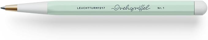 LEUCHTTURM1917 - Drehgriffel Writing Pen (Mint Green) - Ballpoint Pen with Royal Blue Ink Included