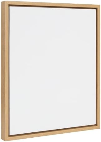 Kate and Laurel Sylvie Blank Framed Canvas Wall Art, 16x20 Natural, Modern Empty Canvas for Paint-Your-Own Art, Ready to Paint Premium Canvas Already Framed