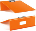 Pasimy 2 Pcs Slant Board Writing 13 x 13 Inch Heavy Duty Slanted Clipboard Sloped Acrylic Large Writing Board to Improve Handwriting Posture Reading Grasp for Back to School Office Supplies(Orange)