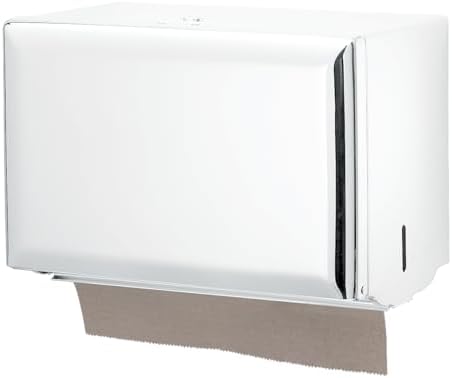 SANT1800WH - Standard Key-Lock Singlefold Towel Dispenser, Steel, 10 3/4 X 6 X 7 1/2, White
