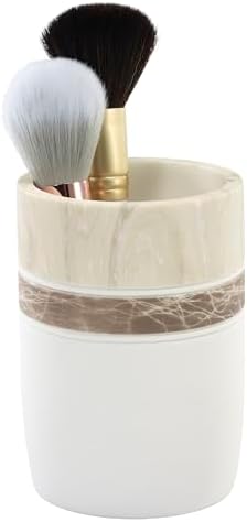 IZOD – Tumbler, Hand-Painted Resin with Marble Detail, Modern Home Decor – Perfect for Holding Toothbrushes and Bathroom Essentials (Tidal)