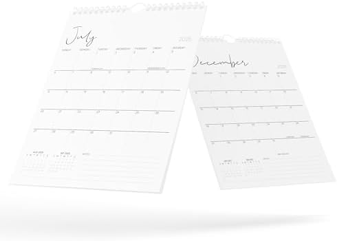 Karto Wall Calendar 2025-2026 8.5x11 in - Cursive | July 2025 to December 2026, Vertical, Boosts Productivity, Easy Monthly Planning