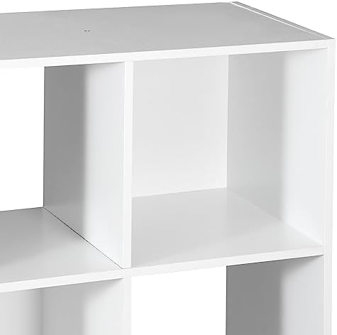 12 Cube Storage Shelf Organizer, Wood Bookshelf Organization Unit, Cube Shelves for Home Office Bedroom Living Room, White