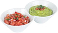 Restaurantware-9.1 x 4.9 x 2.3 Inch Double Dip Bowls, 1 Microwavable Condiment Server - 2 Compartments, Microwavable, White Porcelain Dip Tray, Dishwashable, For Snacks, Condiments, Or Toppings