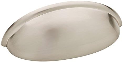 Franklin Brass 10 Pack Brushed Nickel Cabinet Handles 3 inch (76mm) Kitchen Cabinet Handles and Drawer Pulls for Cupboards and Dressers | Cup Pull