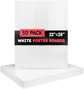 Hygloss White Poster Board 22 x 28-50 Count Bulk Pack, 10 Pt. Thickness