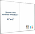 Double-Sided White Board Dry Erase Magnetic Whiteboard Wall 60x48 Foldable