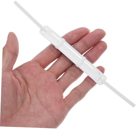 50pcs White Plastic 2 Hole Loose Leaf Binding Clips for Documents