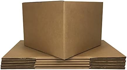 Amazon Basics Cardboard Moving Boxes for Packing and Shipping, Large Size, 20" x 20" x 15", Brown, 6-Pack