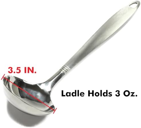 Chef Craft Select Cooking Ladle, 11.5 inch, Stainless Steel