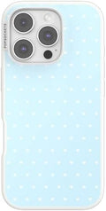 PopSockets iPhone 16 Pro Phone Case with MagSafe- Sweet Heart Blue | Magnetic, Wireless Charging, Camera & Drop Protection, Blue, Phone, Women