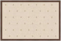 Kate and Laurel Framed Fabric Pinboard 38 x 26, Beige Botanical Block Print Printed Linen Classic Bulletin Board for Use as a Vision Board or Wall Organization, Florence Medium Brown Frame