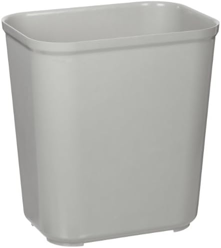 Rubbermaid Commercial Products Fire Resistant Wastebasket 7GAL/28 QT, Gray, for Hospitals/Schools/Hotels/Offices
