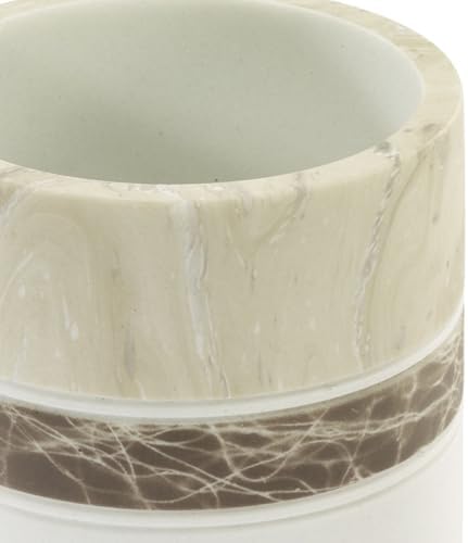 IZOD – Tumbler, Hand-Painted Resin with Marble Detail, Modern Home Decor – Perfect for Holding Toothbrushes and Bathroom Essentials (Tidal)