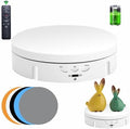 JAYEGT Motorized Rotating Display Stand, 5.74inch /22lbs Load, 360 Degree Electronic Turntable Display Stand for Photography Products Shows , Jewelry, with 5 Colors Backgrounds(White/Remote Control )