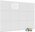 Neatsure Large Cork Board for Wall, 48" x 36" Bulletin Board with Pushpins, 12 Panels Felt Tiles Tack Push Pin Board for Office, White