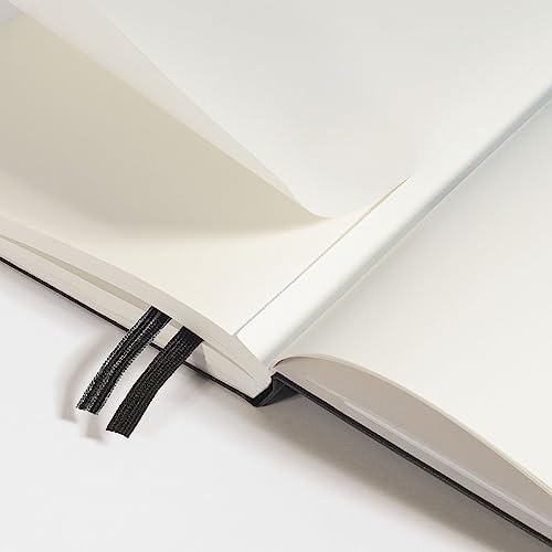 LEUCHTTURM1917 372932 Notebook 411 Medium (A5), Hardcover, 411 Numbered Pages, Black, Lined, More Thoughts, More Ideas, More Memories, More Pages