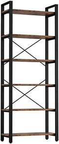 IRONCK Bookshelf 6-Tier Ladder Shelf 110lbs Display Shelf