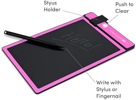 Boogie Board Basics Reusable Writing Pad - Digital Drawing Tablet, LCD Writing Pad with Instant Erase, Includes Stylus Pen