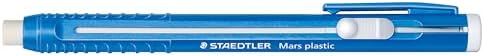 STAEDTLER Mars Plastic Eraser Pen with Refillable Holder, German-Made Eraser for Pencils, Smudge-Free & Tear-Free Precision, Retractable Design with Clip, Blue
