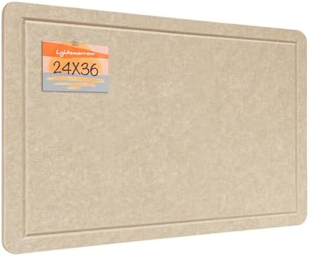 Felt Bulletin Board 36x24 inches, Decorative Pin Board for Home & Office