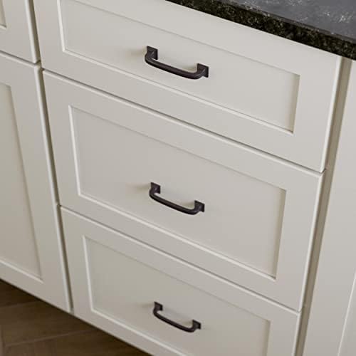 Franklin Brass (10-Pack) – Deep Bronze Cabinet Handles, 3 Inch Hole Center, Pulls for Drawers, Kitchen Cabinet Door, Dressers | Lombard