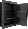 Barska Biometric Fingerprint Steel Wall Safe with Adjustable Shelves – DOJ Certified with Pry-Resistant Deadbolts, Mountable for Home, Office, and Business Use
