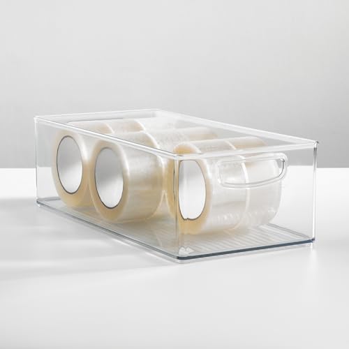 iDesign Stackable Storage Bin, Set of 4, Clear