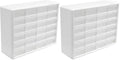 Akro-Mils 24-Drawer Plastic Drawer Storage Cabinet for Garage Organization, Bead Organizer, Building Bricks Storage, Teacher Toolbox, Makeup Organizer, 20-Inch W x 6-Inch D x 16-Inch H, 10124 White