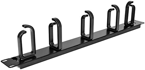 StarTech 1U 19in Rack Cable Management Panel, D-Ring, Metal (CABLMANAGER2)