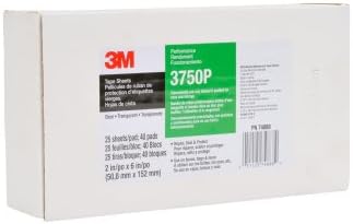 3M Tape Sheets 3750P, Clear, 2 in x 6 in