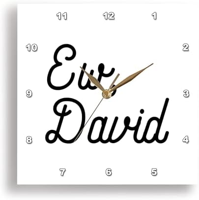 3dRose Wall Clock Silent - 13 inch - Ew David - Anne Collections Quotes