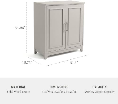 Martha Stewart Lily Pond Modular Storage Cabinet, Sharkey Gray
