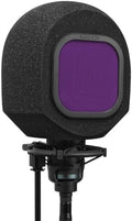 Soundbox Vocal Recording Isolation Booth | Portable Microphone Shield, Pop Filter for Studio-Quality Sound | Singing, Podcasting, Acoustic High-Density Foam Ball, Mic Soundproof Box (Twilight Purple)