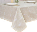 LIBERECOO Heavy Duty Vinyl Tablecloth with Flannel Backing Waterproof Oil-Proof Plastic Table Cloth Stain-Resistant Wipeable Rectangle or Square Table Cover for Indoor and Outdoor 54 x 54 Inch