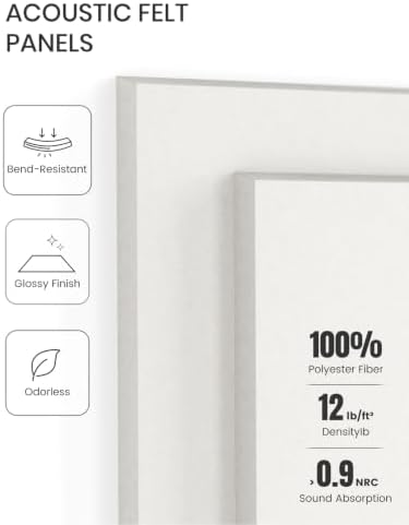 Fluxynara Felt Bulletin Board & Cork Board Alternative, Milky White