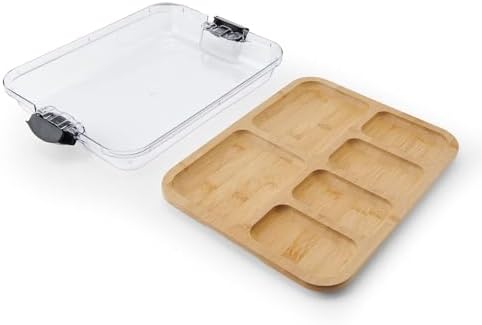 Farberware Build-A-Board 11 x 14 Inch Bamboo Cutting Board with Lid