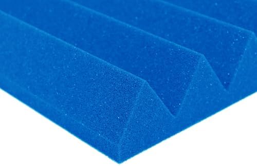 Foam Factory Inc 24 Pack Color Acoustic Foam Panel Studio Soundproofing Wedge Wall Tiles 12” X 12” X 2” (Blue)