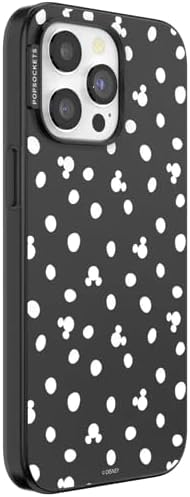 PopSockets iPhone 15 Pro Max Phone Case w/MagSafe- Mickey Dots Black