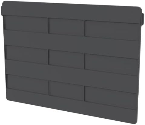 Akro-Mils 41270 Plastic Width Dividers for AkroBins Stackable Storage Bins Model 30270, Custom Storage Inserts for Tools, Crafts & Supplies, 6-Pack, Black